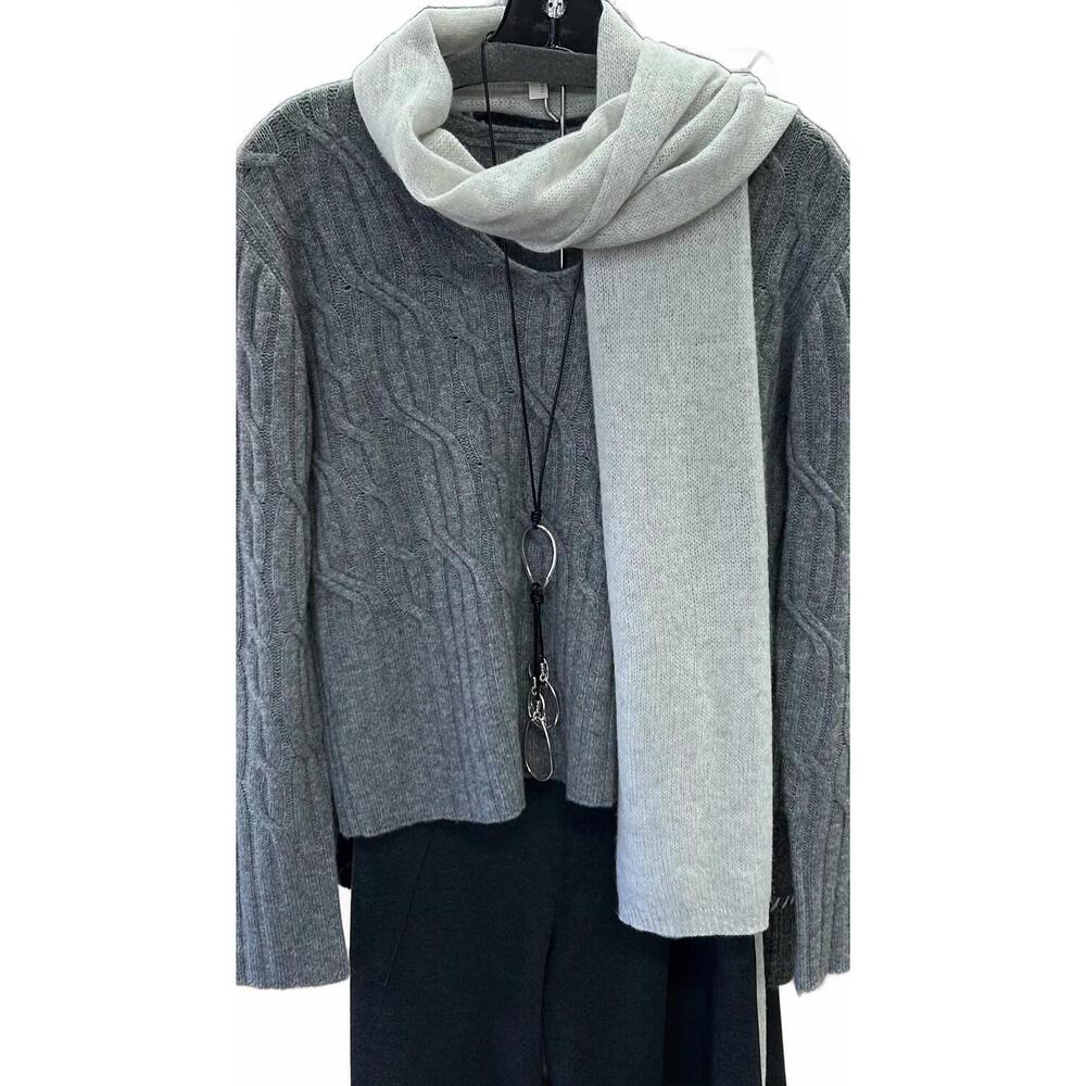 NEW ALASHAN CASHMERE women's cashmere essential scarf in cloud